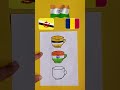 India🇮🇳+Brunei🇧🇳+Chad🇹🇩 flag drawing #shorts #shortvideo #independenceday #republicday #india