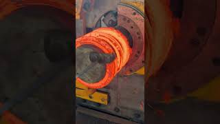 The process of making oversized diameter springs #process #tools #manufacturing #technology #machine