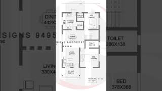 1550 sqft House plan Kerala #shorts