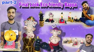 Wow!! kitne Sundar lag rahe hai bappa😱😭 |Eco-friendly Bappa Final Look is ready❤️‍🩹🥹 |  Part-2