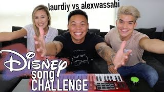 Disney Song Challenge - LaurDIY vs Alex Wassabi | AJ Rafael