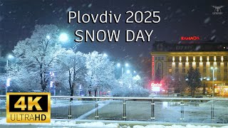 Plovdiv Monday Snow - 2025 - 4K Video