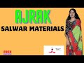 👌🏼🤩AJRAK SALWAR MATERIALS🤗🛍️