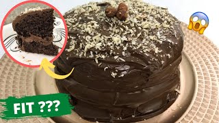 BOLO DE CHOCOLATE FIT PARA ANIVERSÁRIO | Delícia chocolatuda com recheio de nutella caseira 😱