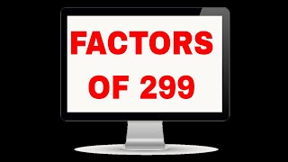 Factors of 299