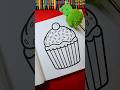 Satisfying Colouring Video of a 🌈 Colorful cupcake 🧁 @dipndab3086 #coloringpages #relaxingcoloring