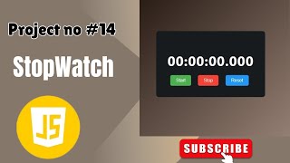 Stopwatch Using HTML, CSS & JavaScript | Project 14/100 JavaScript Projects #codingforbeginners