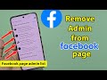 How to remove admin from facebook page on mobile