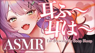 【ASMR/黒3Dio】眠れるまでず～っと気持ちいい耳ふー耐久♡耳はー/ゼロ距離囁き/EarBlowing/Whispering【睡眠導入】