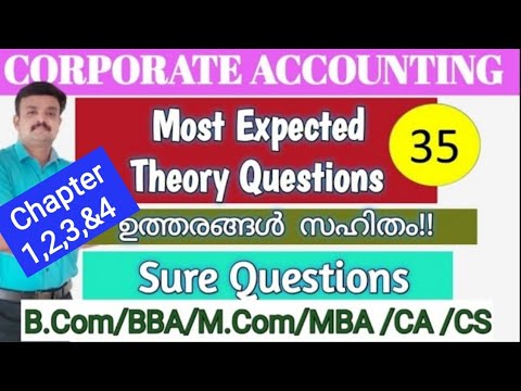 Corporate Accounting/ Expected Important Theory Questions And Answers ...