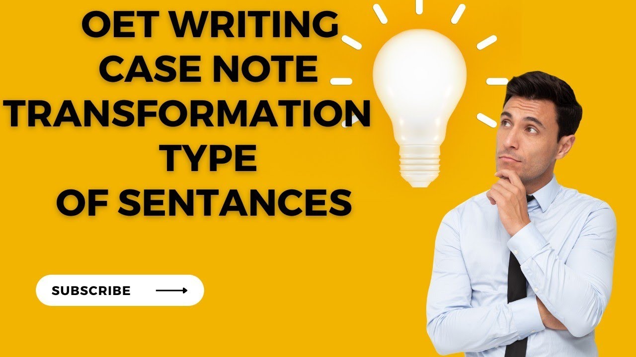 OET Writing | Case Note Transformation:sentence Types - YouTube