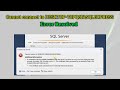 Cannot connect to DESKTOP-PQ...\SQLEXPRESS Error resolved