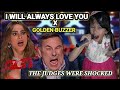 7year old little girl surprised the judges andAGt audience by singingthe song I WILL ALWAYS LOVE YOU