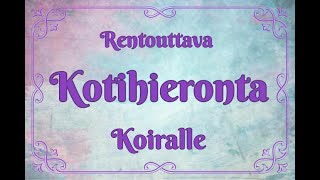 Rentouttava kotihieronta koiralle