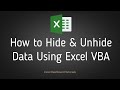 Excel VBA Code To Hide and Unhide Worksheet