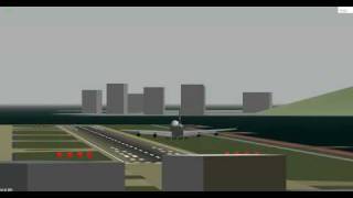 YSflight Cathay Pacific 747-400 landing at Hong Kong Kai-Tak airport.