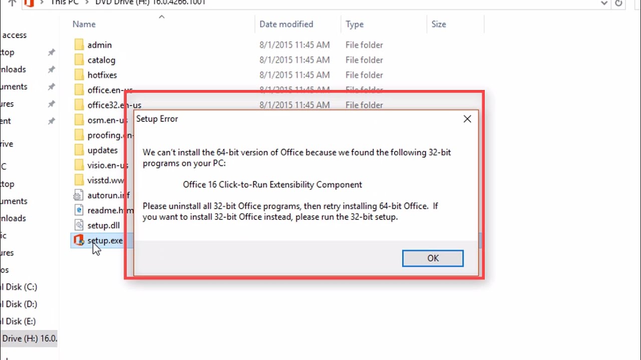 Fix - MS Office Setup Error: Office 16 Click-to-Run Extensibility ...