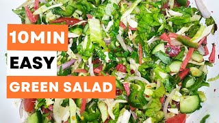 10 Minutes Healthy Green Salad Recipe | Weight Loss Green Salad | How to make Mix Vegetables Salad