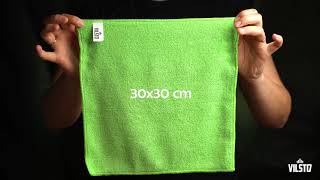 VILSTO Microfibre Cloth, Reusable Lint Free Cloth, Easy Clean Cloth 30x30 cm, 10 Pieces