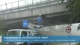 San Benedetto Po: verifiche sul ponte dopo la caduta del blocco di cemento