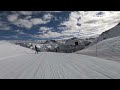 4.5 km long run via red 227 and blue 200 pistes in lech st anton ski arlberg.