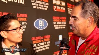 Abel Sanchez "The biggest difference will be how Lemieux reacts to golovkin's power"
