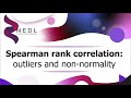 Spearman rank correlation explained: correlation with outliers and non-normality (Excel)