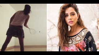 Actress Raiza wilson own little squash court at home !