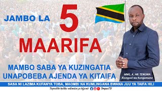 MAMBO 7 YA KUZINGATIA UNAPOBEBA AJENDA YA KITAIFA - JAMBO LA 5 MAARIFA. SADAKA M-PESA: 5143575