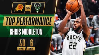 Khris Middleton CLUTCH PLAYOFF CAREER-HIGH 40 PTS! ♨