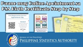 Paano mag Online Apointment sa  PSA Birth Certificate Step by Step