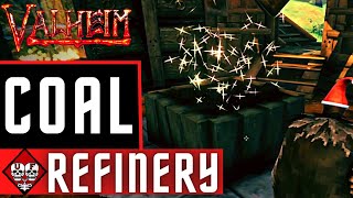 Valheim | How to Build a Coal Refinery | Advanced Building Guide | Gameplay