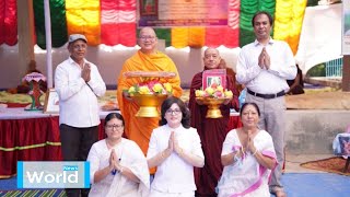 ผู้แทนวัดพระธรรมกาย ร่วมทอดกฐินบูชาธรรม 78 ปี หลวงพ่อธมมชโย ณ วัดลุมพินี ประเทศบังคลาเทศ