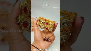 Elegance that speaks volumes—Gold Polki bangles that redefine tradition and grace.