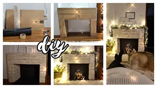 How to Make a dollar tree Cardboard Holiday Fireplace
