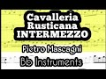 Intermezzo Cavalleria Rusticana Bb Instruments Sheet Music Backing Track Play Along Partitura