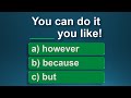 Conjunctions | English Vocabulary Test