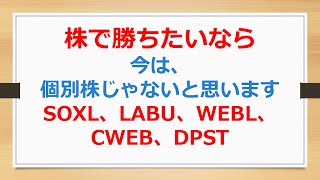 株で勝ちたいなら、今は、個別株じゃないと思います。ETFかな？【SOXLで老後2000万円問題解決】