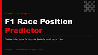 Formula1 Race Position Prediction