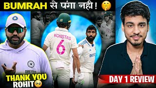 VIRAT Next? 👀 | Kuch nhi Badla h! 😑 | BUMRAH vs KONSTAS 🔥 | India vs Aus 5th Test Day 1 Review