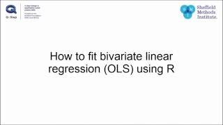 How to fit a bivariate regression in R and RStudio