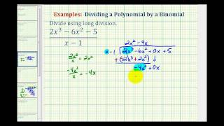 (New Version Available) Ex 3: Divide a Polynomial by a Binomial Using Long Division