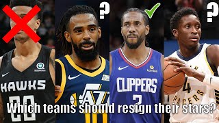 Which players should each team resign in NBA Free Agency