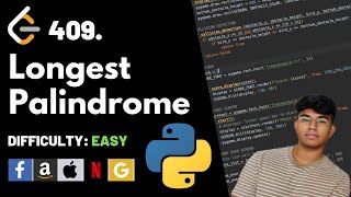 Longest Palindrome | Leet code 409 | Theory explained + Python code