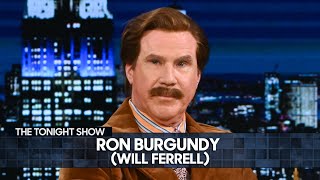 Ron Burgundy (Will Ferrell) Crashes The Tonight Show to Rave About Despicable Me