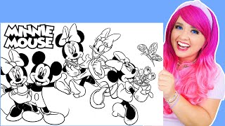 Coloring Minnie Mouse & Friends | Mickey, Minnie & Daisy Coloring Pages | Prismacolor Markers