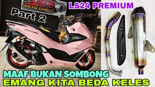 KNALPOT SKR LS24 TERPASANG DI HONDA PCX 160 TAMPIL BEDA PENUH GAYA ESTETIK ELEGAN INOVATIF N KREATIF