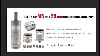 [2Fdeal]ULTON Fev v5 25mm RTA (MTL and DL Options)Flashevapor