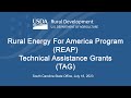 South Carolina - Rural Energy For America Program (REAP) Technical Assistance Grants (TAG) 2023