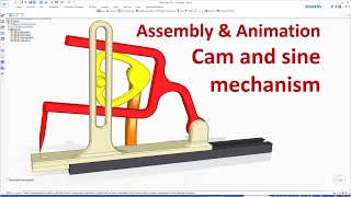 Solid Edge Assembly \u0026 Motion Animation #32 | Cam and Sine Mechanism